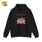Anti Valentine Club Skeletons Hoodie Gift For Single Friends - HQLOL