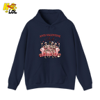 Anti Valentine Club Skeletons Hoodie Gift For Single Friends - HQLOL