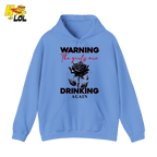 Anti Valentine Warning Girls Drinking Hoodie Gift for Single - HQLOL