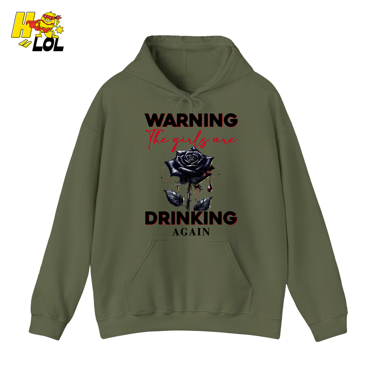 Anti Valentine Warning Girls Drinking Hoodie Gift for Single - HQLOL