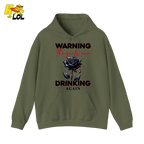 Anti Valentine Warning Girls Drinking Hoodie Gift for Single - HQLOL