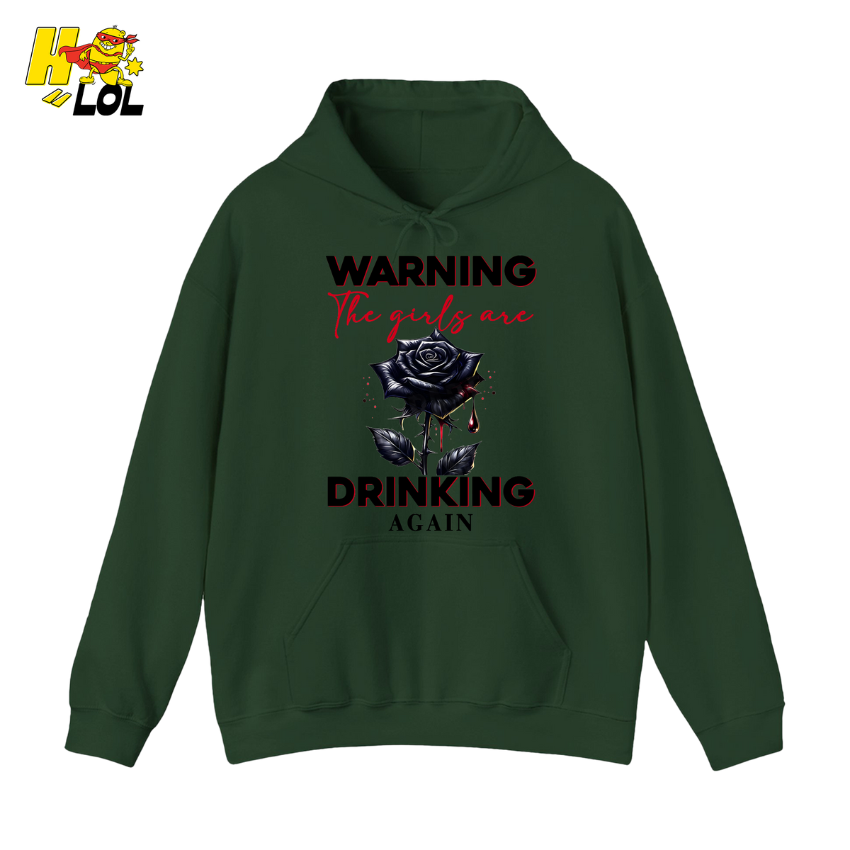 Anti Valentine Warning Girls Drinking Hoodie Gift for Single - HQLOL