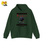 Anti Valentine Warning Girls Drinking Hoodie Gift for Single - HQLOL