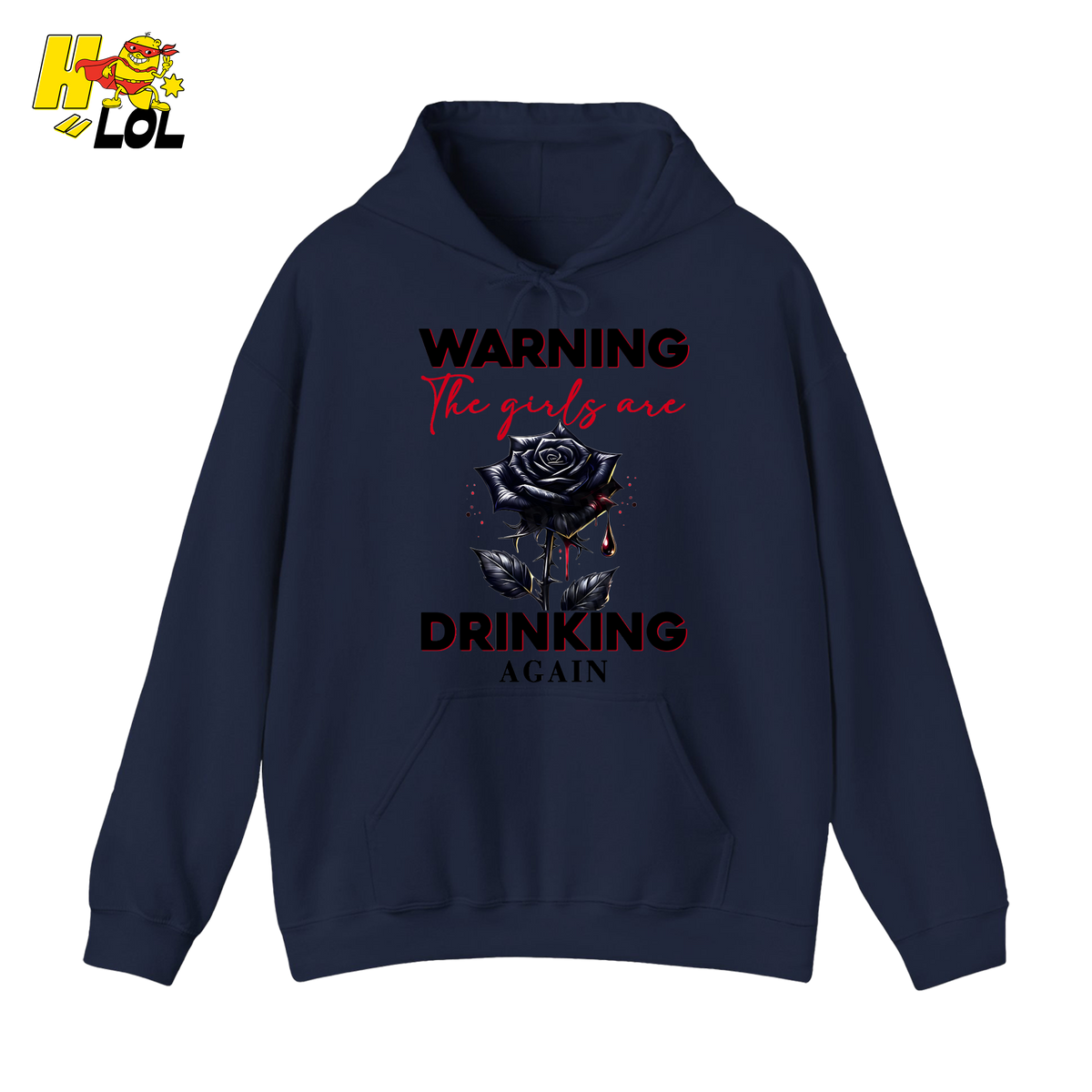 Anti Valentine Warning Girls Drinking Hoodie Gift for Single - HQLOL
