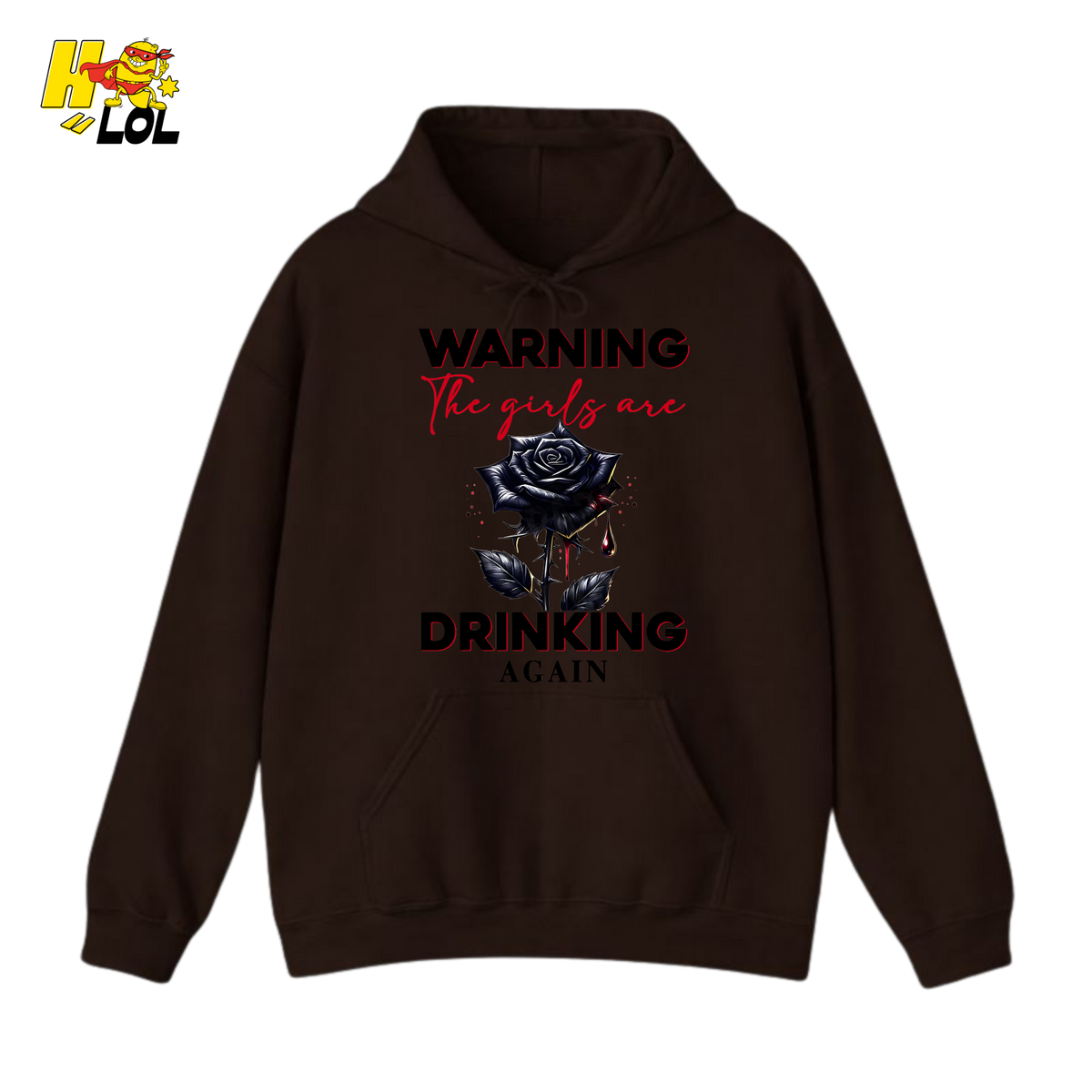 Anti Valentine Warning Girls Drinking Hoodie Gift for Single - HQLOL