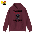 Anti Valentine Warning Girls Drinking Hoodie Gift for Single - HQLOL