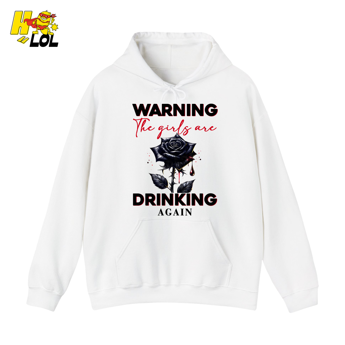 Anti Valentine Warning Girls Drinking Hoodie Gift for Single - HQLOL