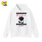 Anti Valentine Warning Girls Drinking Hoodie Gift for Single - HQLOL