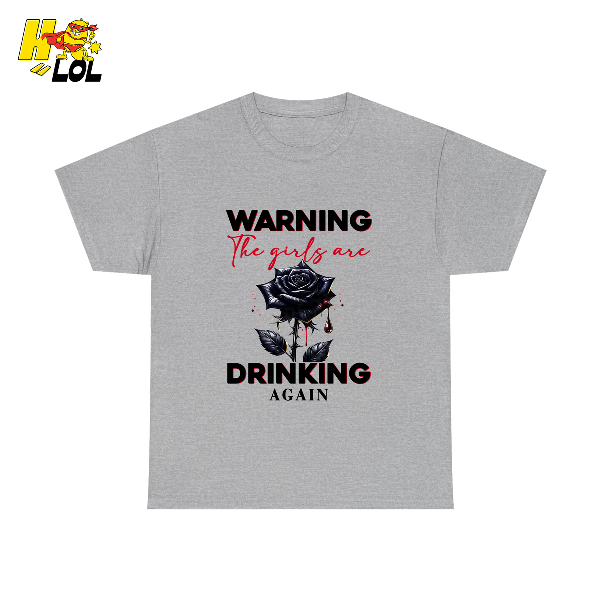 Anti Valentine Warning Girls Drinking T-shirt Gift for Single - HQLOL