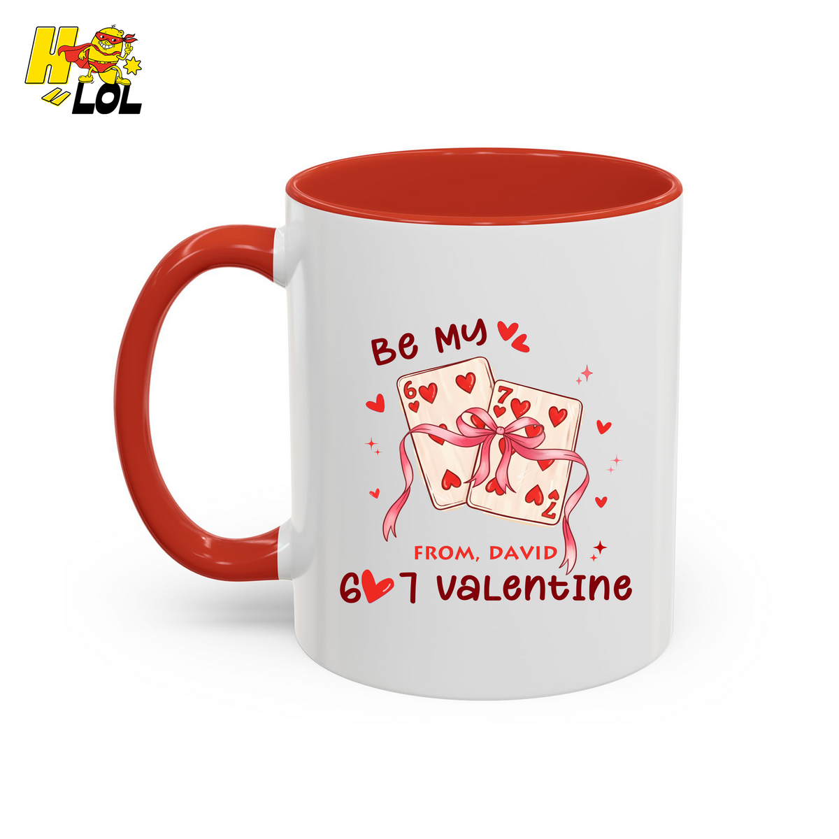 Be My Valentine Playing Cards Mug Gift For Girlfriend - HQLOL