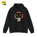 Black Cat Sarcastic Coffee Hoodie Gift For Cat Lovers - HQLOL