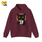 Black Cat Sarcastic Coffee Hoodie Gift For Cat Lovers - HQLOL