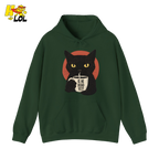 Black Cat Sarcastic Coffee Hoodie Gift For Cat Lovers - HQLOL