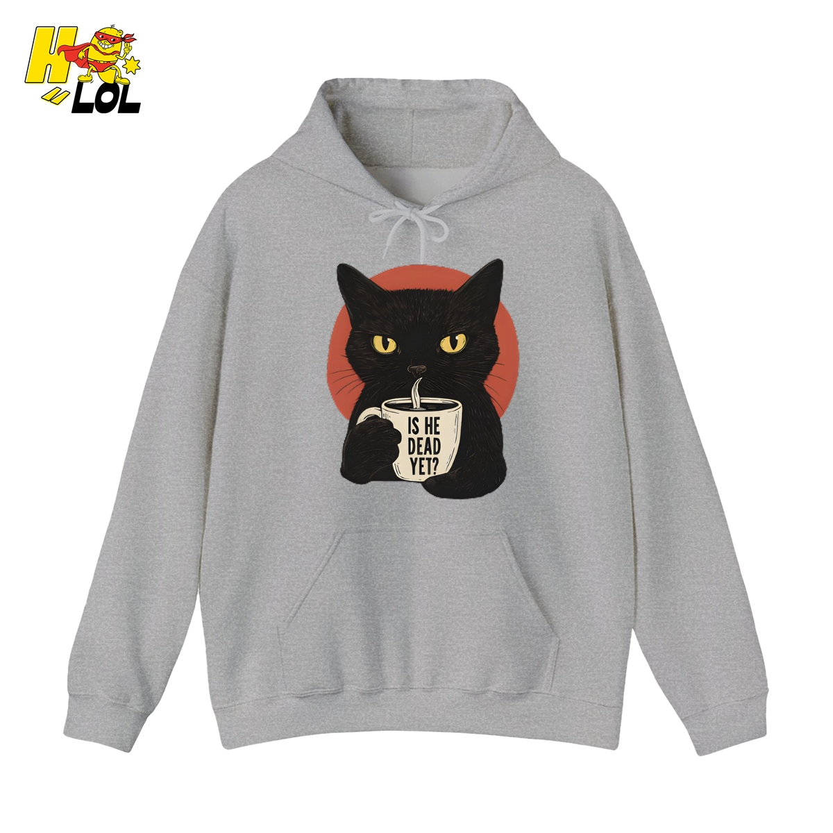 Black Cat Sarcastic Coffee Hoodie Gift For Cat Lovers - HQLOL