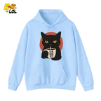 Black Cat Sarcastic Coffee Hoodie Gift For Cat Lovers - HQLOL