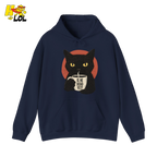 Black Cat Sarcastic Coffee Hoodie Gift For Cat Lovers - HQLOL