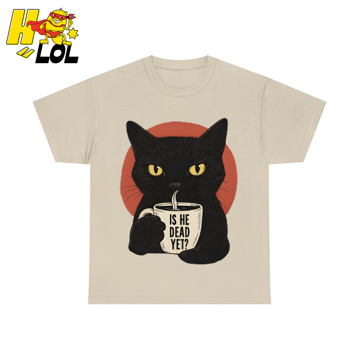 Black Cat Sarcastic Coffee T Shirt Gift For Cat Lovers - HQLOL