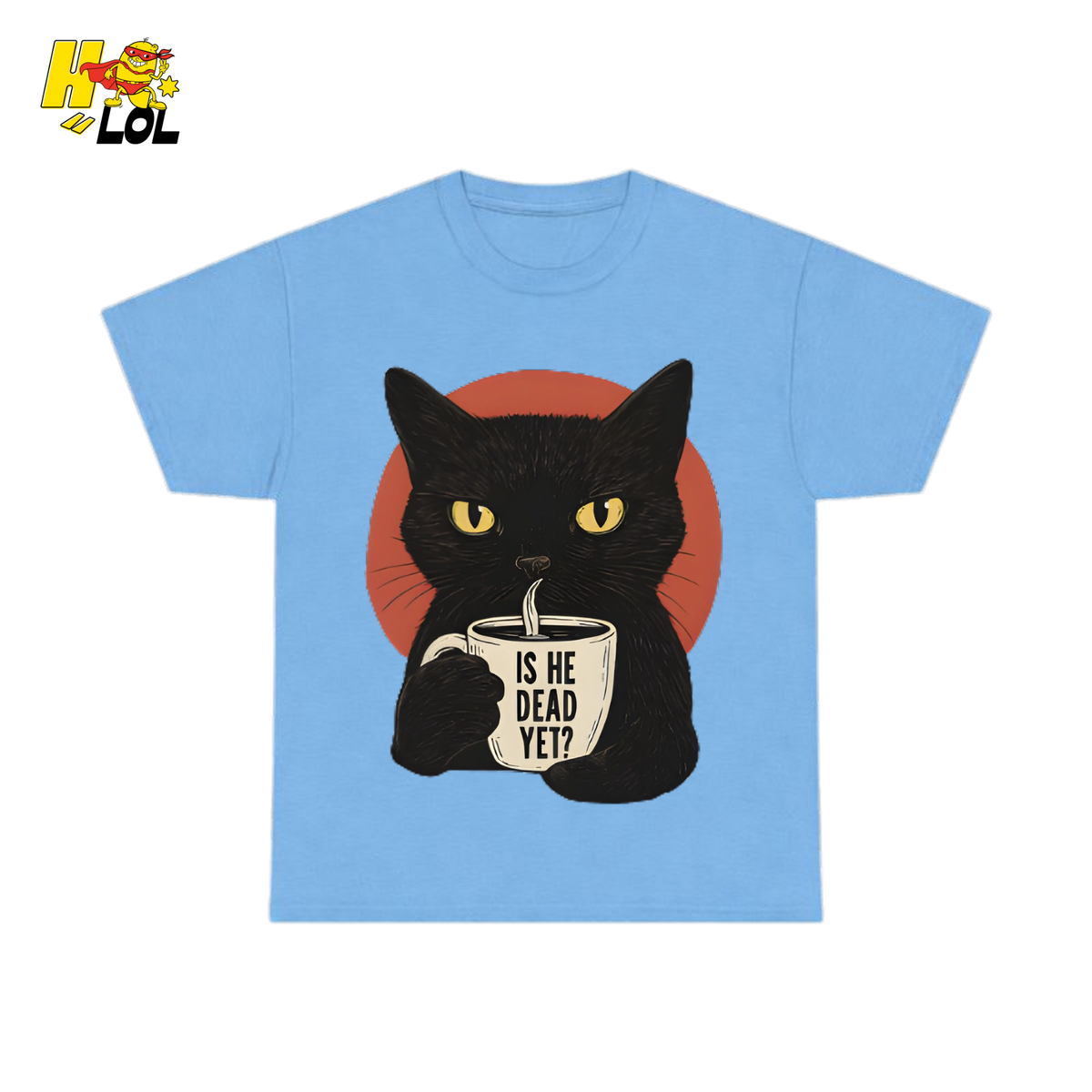 Black Cat Sarcastic Coffee T Shirt Gift For Cat Lovers - HQLOL