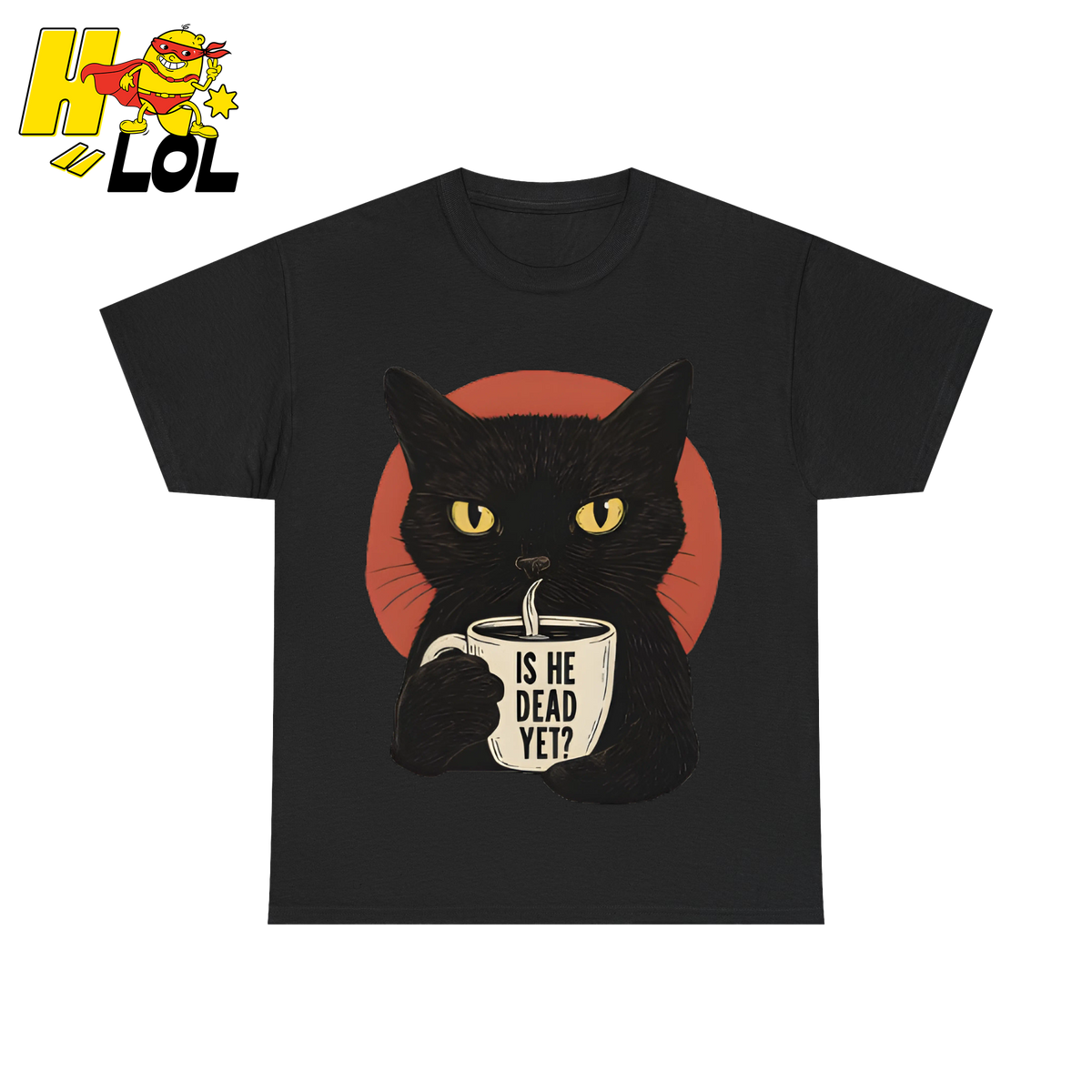Black Cat Sarcastic Coffee T Shirt Gift For Cat Lovers - HQLOL