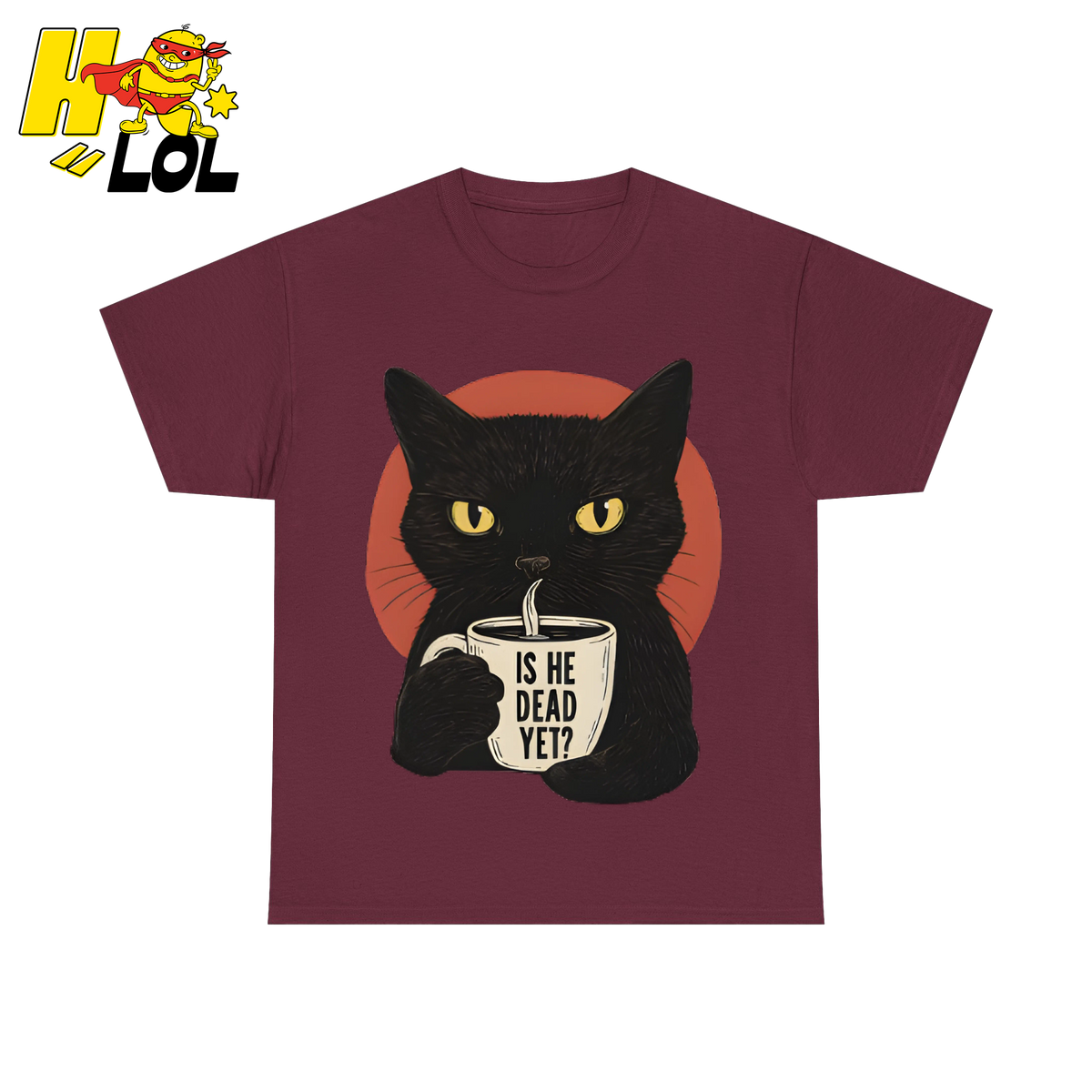 Black Cat Sarcastic Coffee T Shirt Gift For Cat Lovers - HQLOL