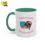 Born to Slay Cat Mug Gift for Friends - HQLOL