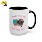 Born to Slay Cat Mug Gift for Friends - HQLOL