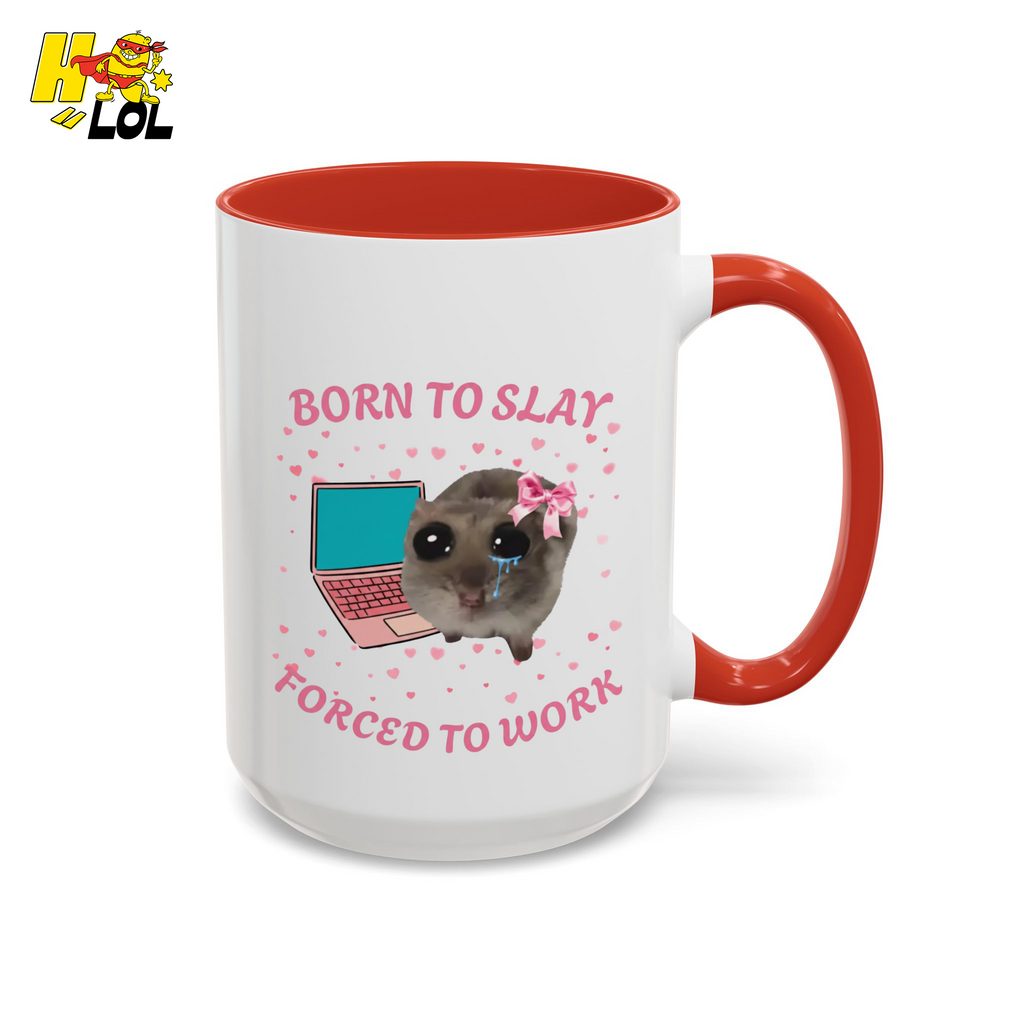 Born to Slay Cat Mug Gift for Friends - HQLOL