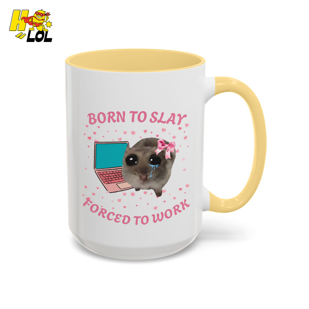 Born to Slay Cat Mug Gift for Friends - HQLOL