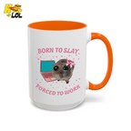 Born to Slay Cat Mug Gift for Friends - HQLOL