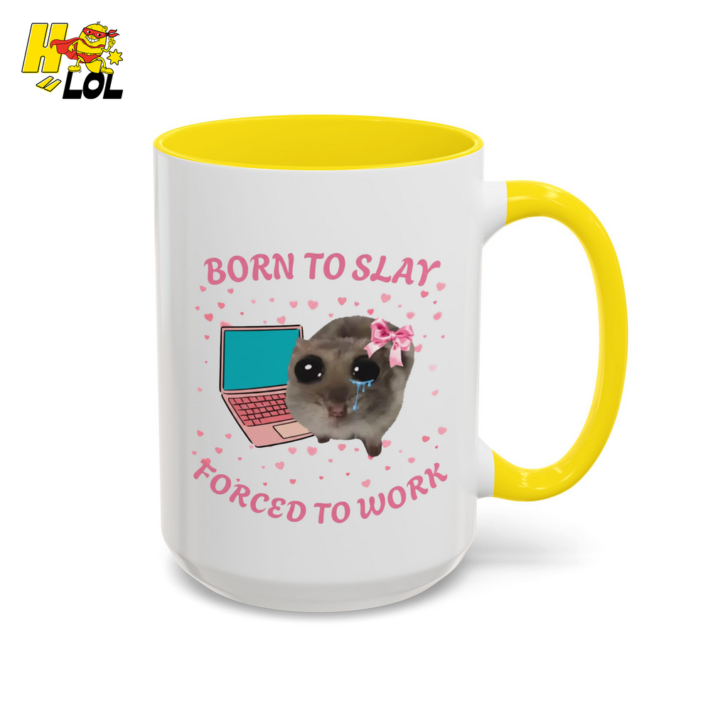 Born to Slay Cat Mug Gift for Friends - HQLOL