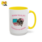 Born to Slay Cat Mug Gift for Friends - HQLOL