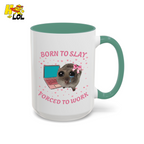 Born to Slay Cat Mug Gift for Friends - HQLOL