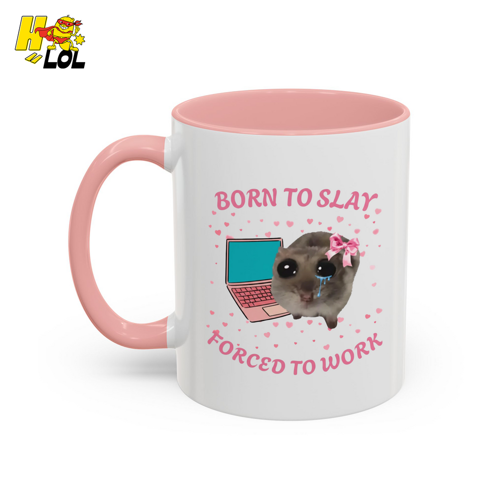 Born to Slay Cat Mug Gift for Friends - HQLOL
