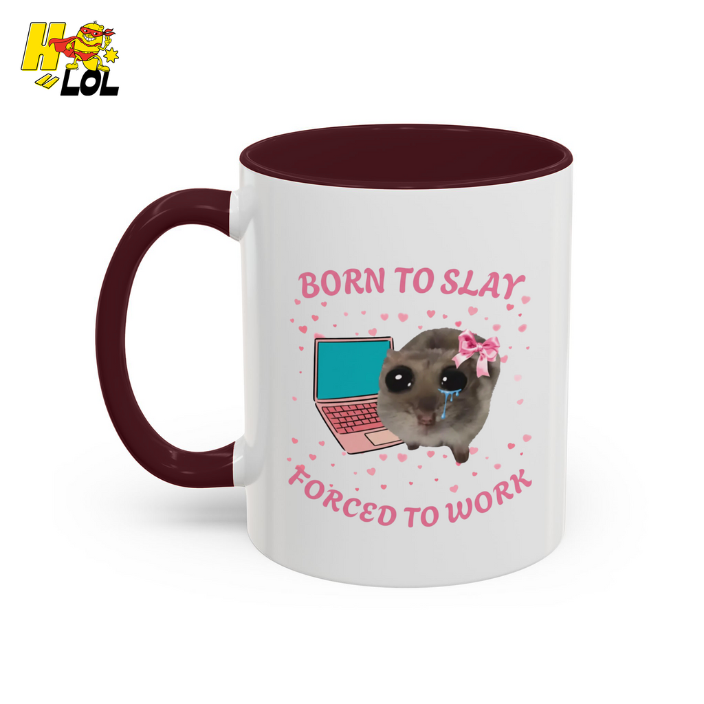 Born to Slay Cat Mug Gift for Friends - HQLOL