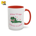 Born to Yap Force To Work Frog Mug Gift for Office Life - HQLOL