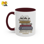 Cat On Books Retirement Mug Gift for Book Lover - HQLOL