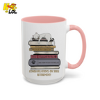 Cat On Books Retirement Mug Gift for Book Lover - HQLOL