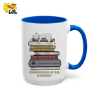Cat On Books Retirement Mug Gift for Book Lover - HQLOL