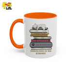Cat On Books Retirement Mug Gift for Book Lover - HQLOL