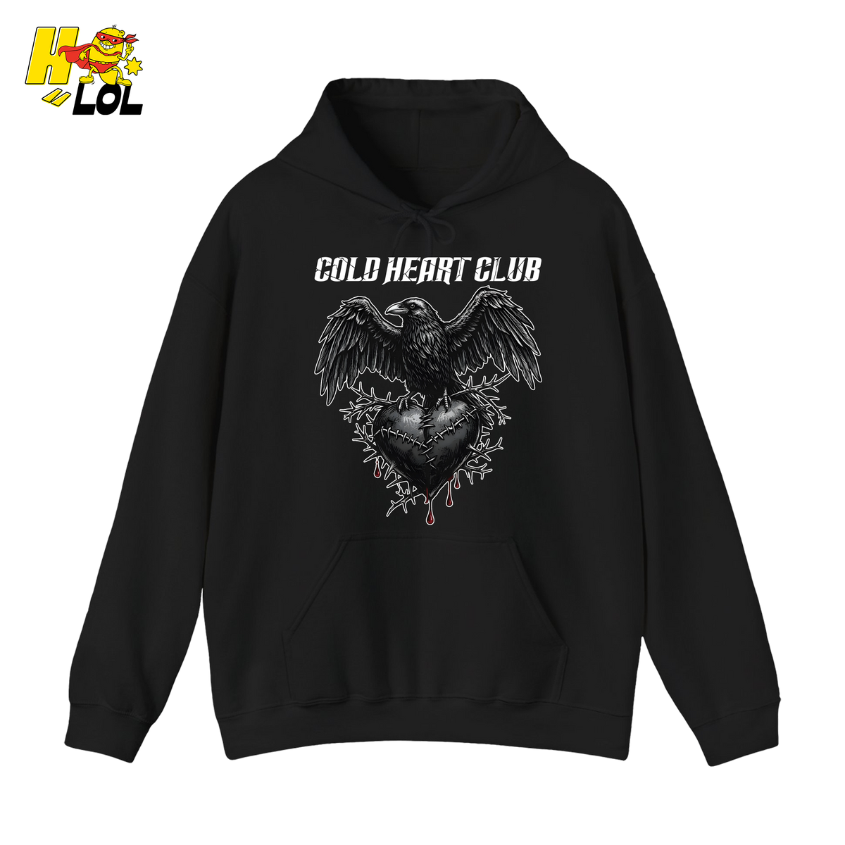 Cold Heart Club Raven Hoodie Gift for Anti Valentine - HQLOL