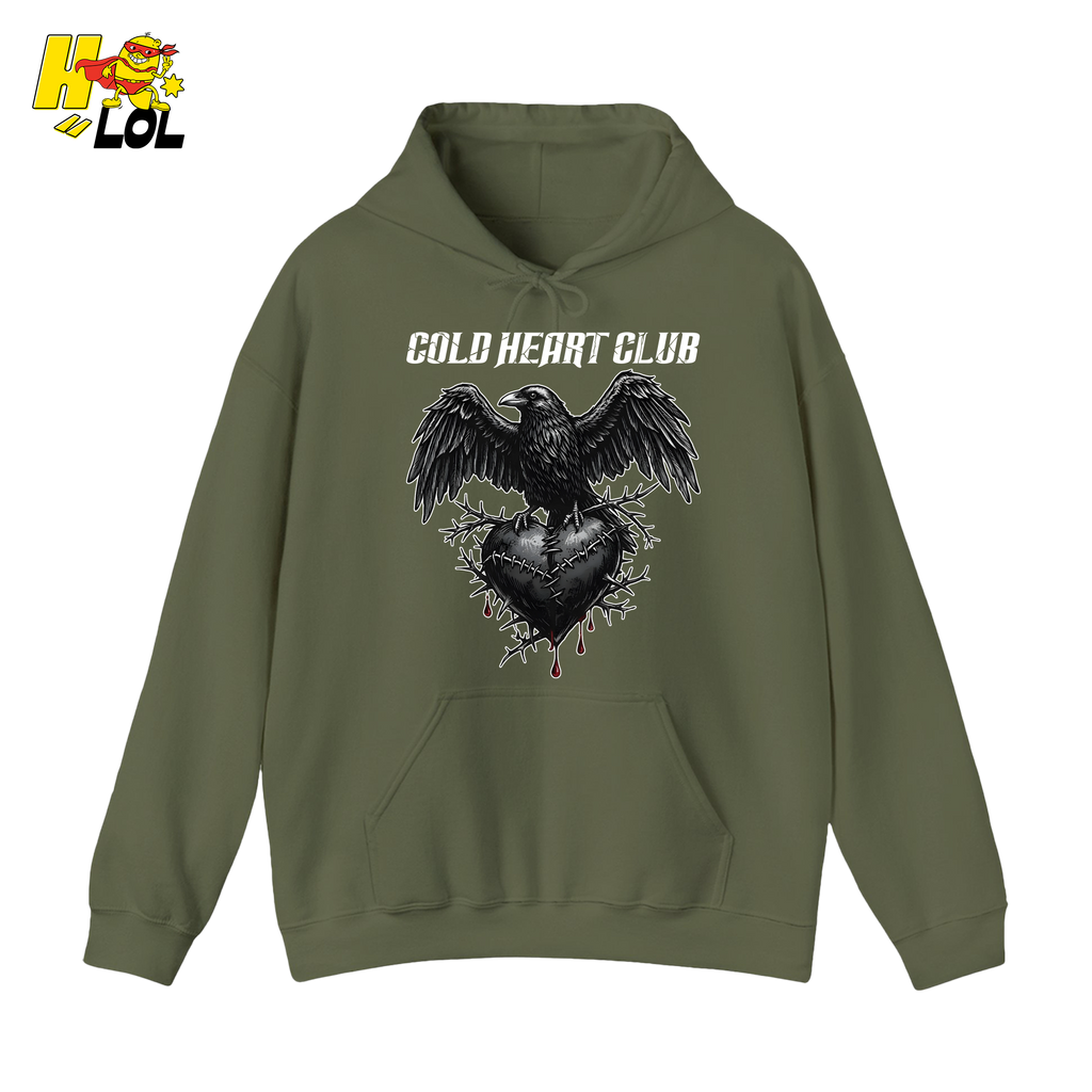 Cold Heart Club Raven Hoodie Gift for Anti Valentine - HQLOL