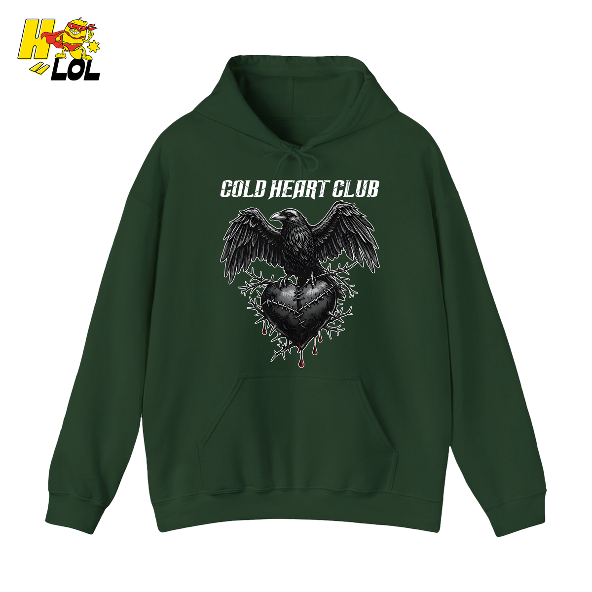 Cold Heart Club Raven Hoodie Gift for Anti Valentine - HQLOL