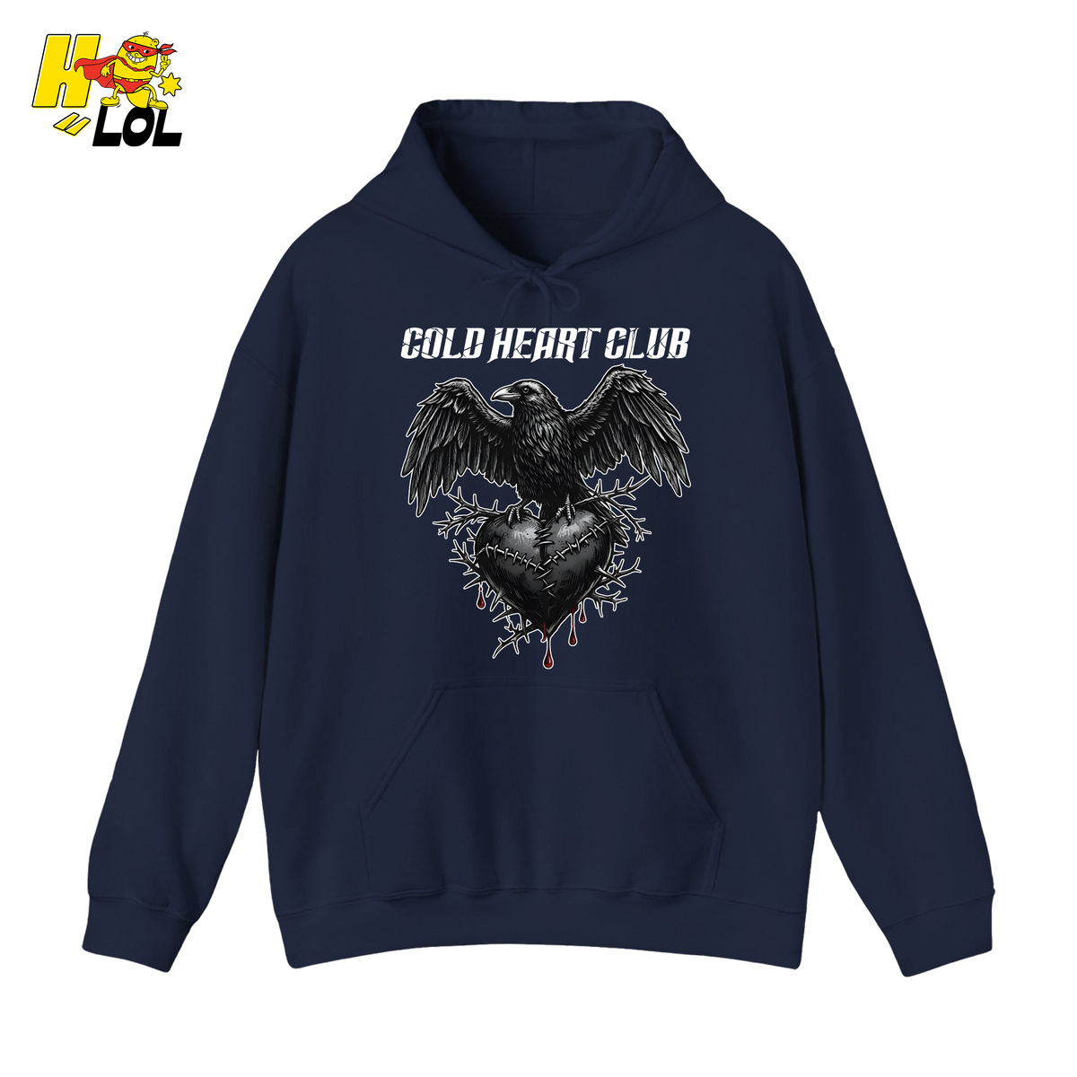 Cold Heart Club Raven Hoodie Gift for Anti Valentine - HQLOL