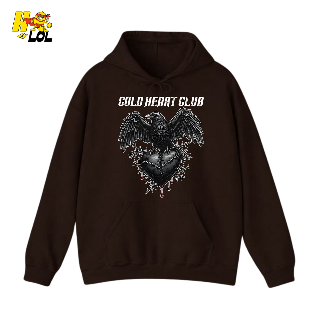 Cold Heart Club Raven Hoodie Gift for Anti Valentine - HQLOL