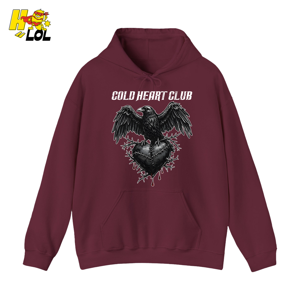 Cold Heart Club Raven Hoodie Gift for Anti Valentine - HQLOL