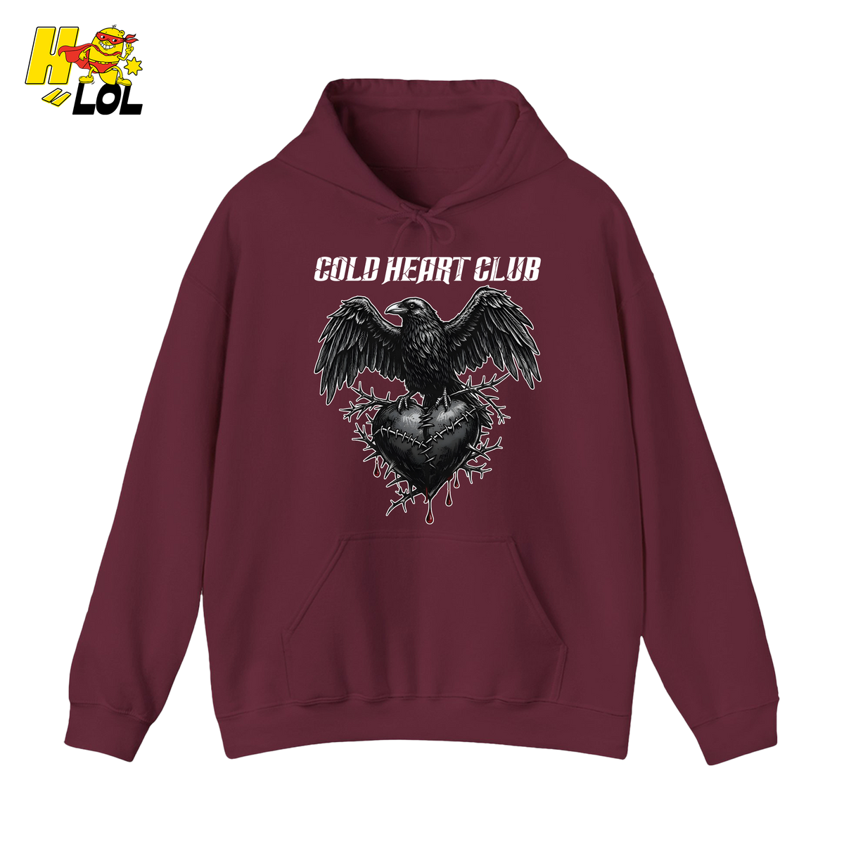 Cold Heart Club Raven Hoodie Gift for Anti Valentine - HQLOL