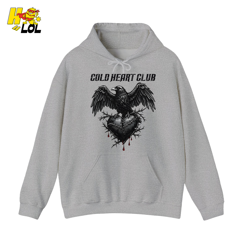 Cold Heart Club Raven Hoodie Gift for Anti Valentine - HQLOL