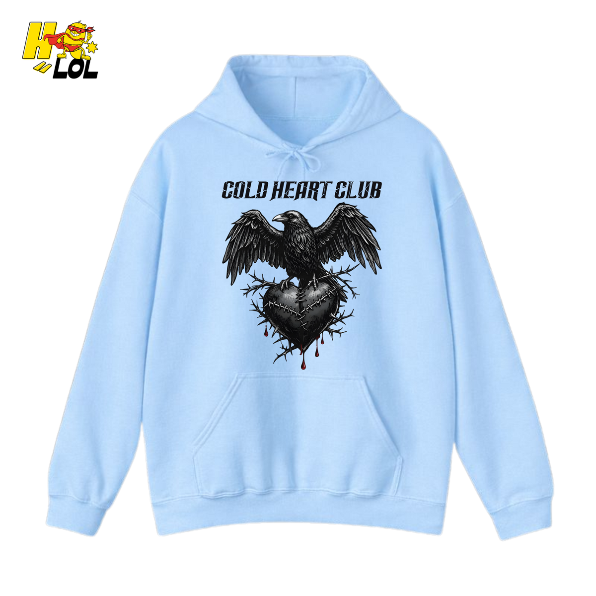 Cold Heart Club Raven Hoodie Gift for Anti Valentine - HQLOL