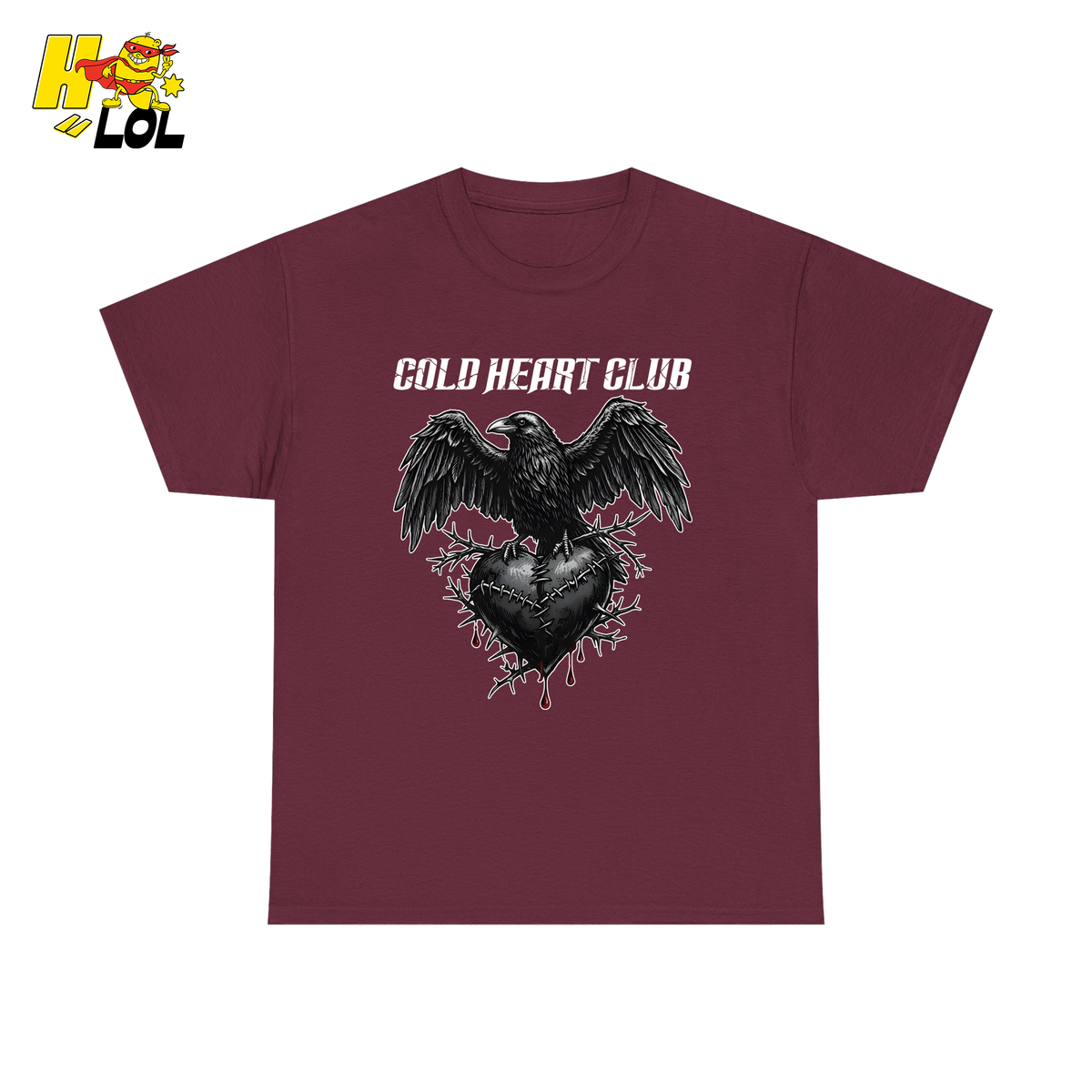 Cold Heart Club Raven Shirt Gift for Anti Valentine - HQLOL