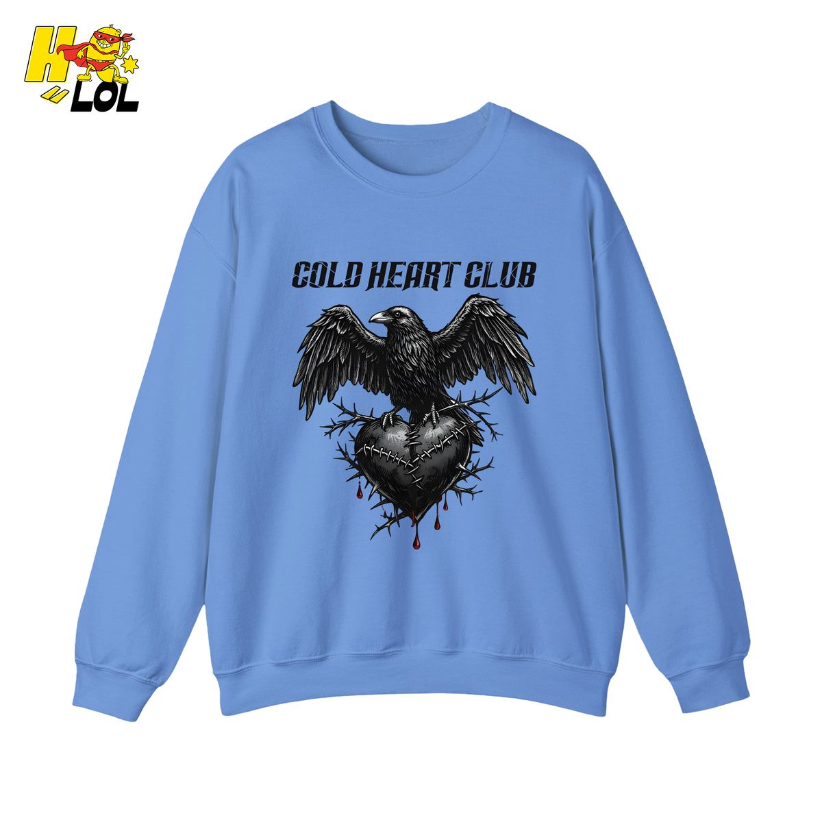 Cold Heart Club Raven Sweatshirt Gift for Anti Valentine - HQLOL